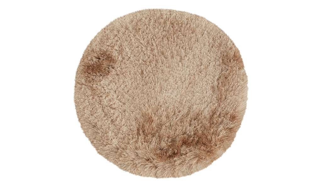 Gray & Jones Hochflorteppich  Tierra Fuego ¦ braun ¦ Baumwolle, Synthethische Fasern Ø: 140 Teppiche > Wohnteppiche > Hochflorteppiche - Höffner