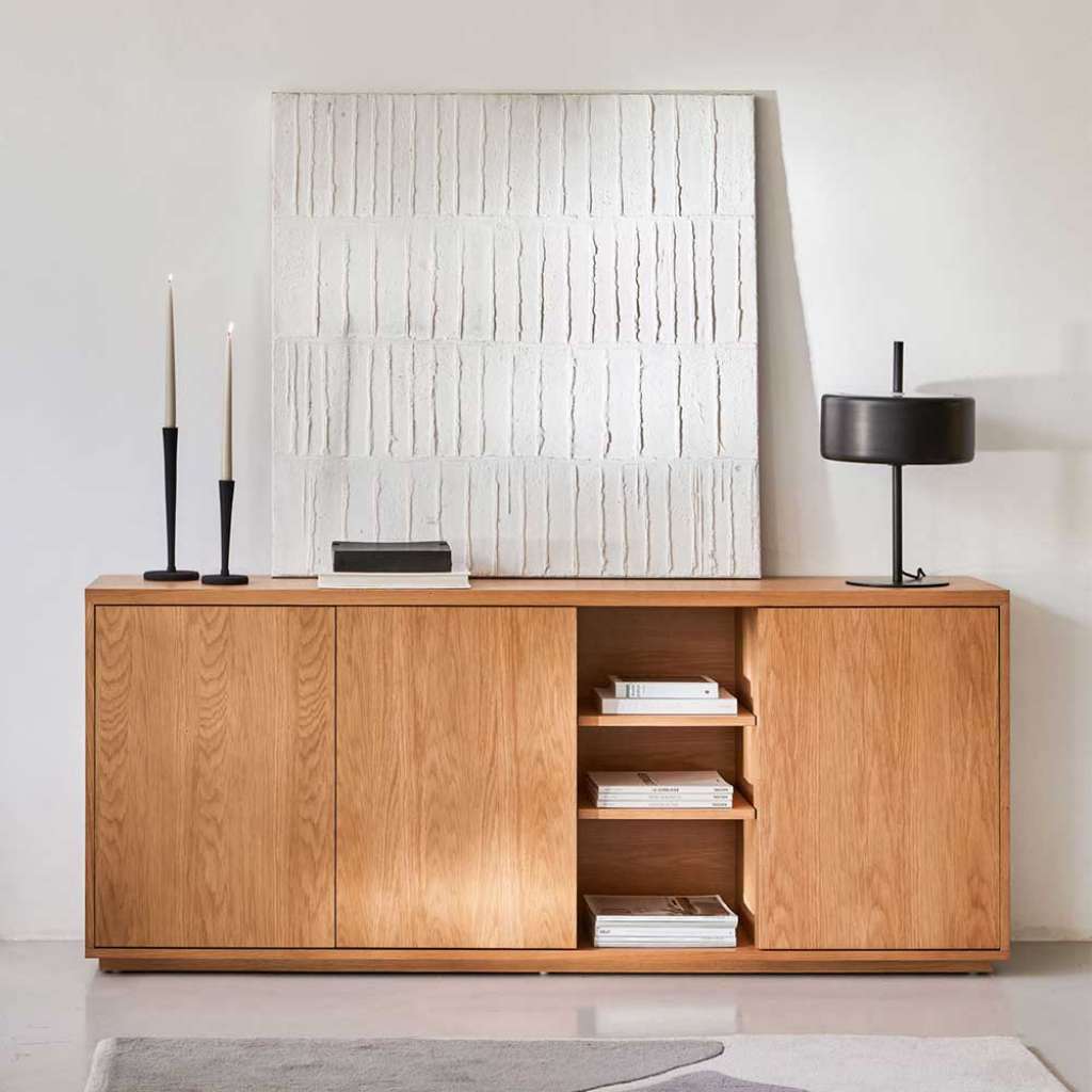 Große Esszimmerkommode in Eichefarben 180 cm breit - 75 cm hoch