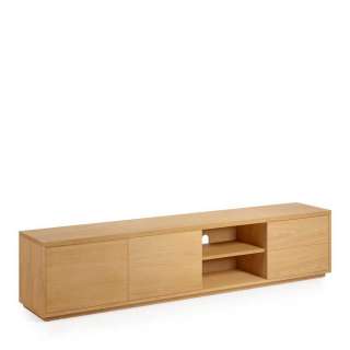 Flachstrecke Wohnzimmer in Eichefarben Push to open Funktion