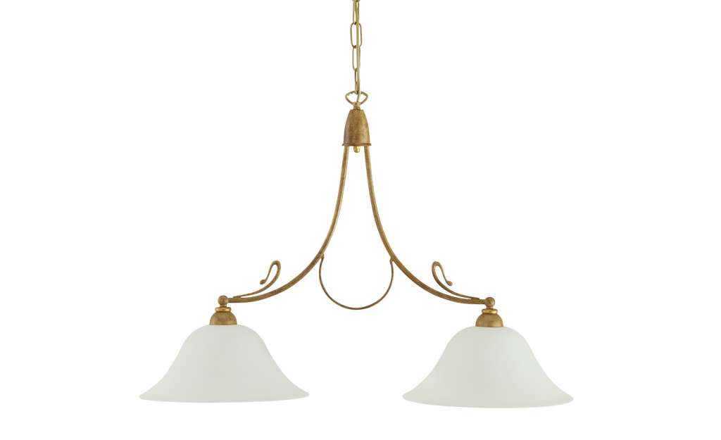 Pendelleuchte, 2-flammig, messing-antik ¦ gold Lampen & Leuchten > Innenleuchten > Pendelleuchten - Höffner