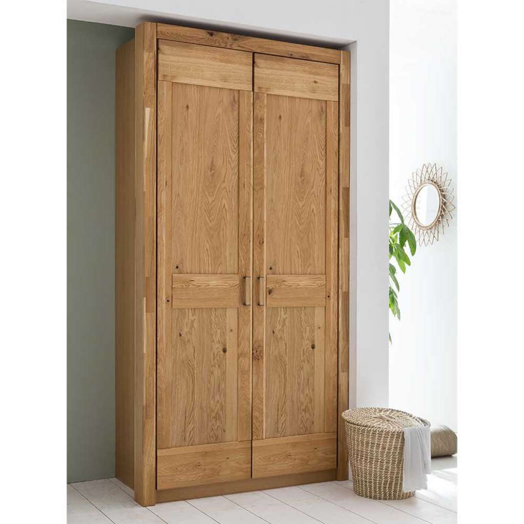2türiger Kleiderschrank Asteiche teilmassiv 221 cm hoch