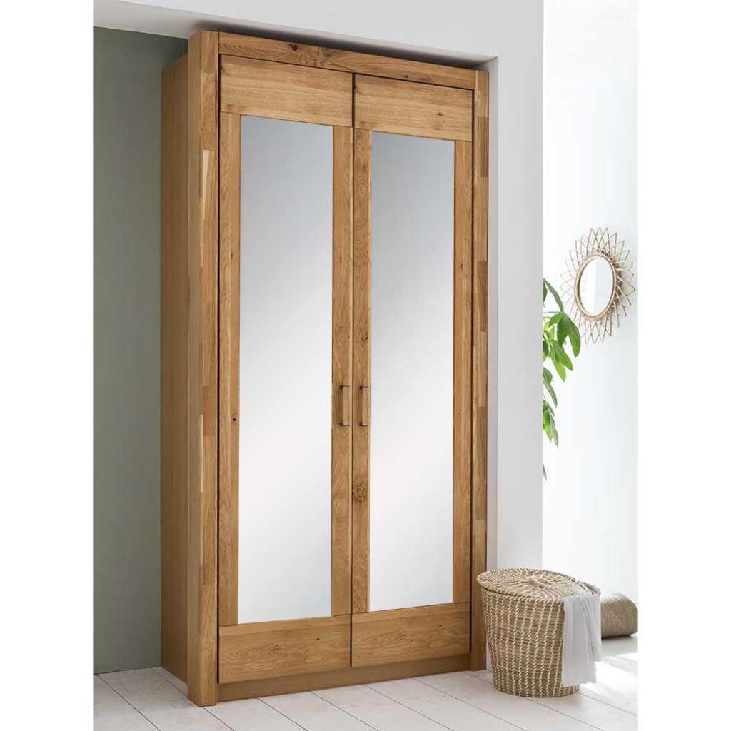 Spiegeltüren Kleiderschrank in Asteichefarben 221 cm hoch