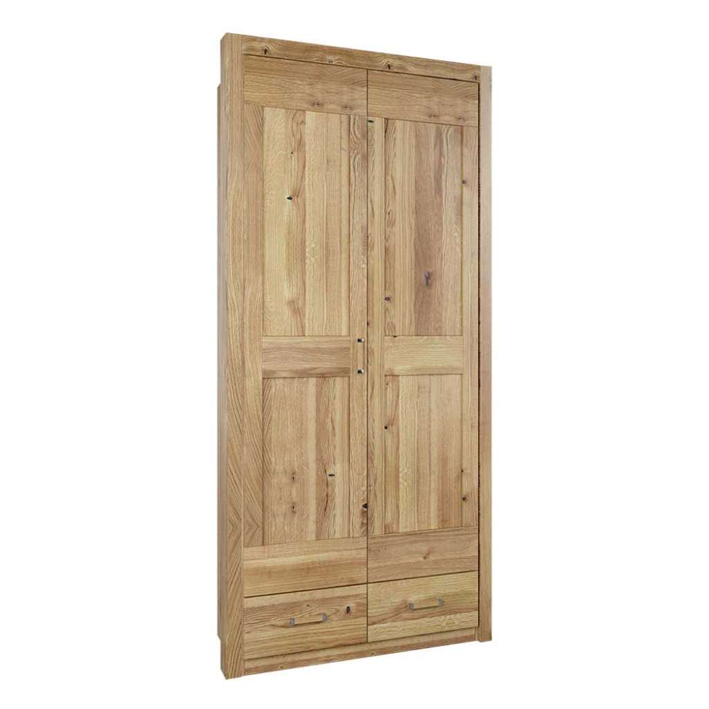 Drehtüren Kleiderschrank mit zwei Schubladen Landhausstil