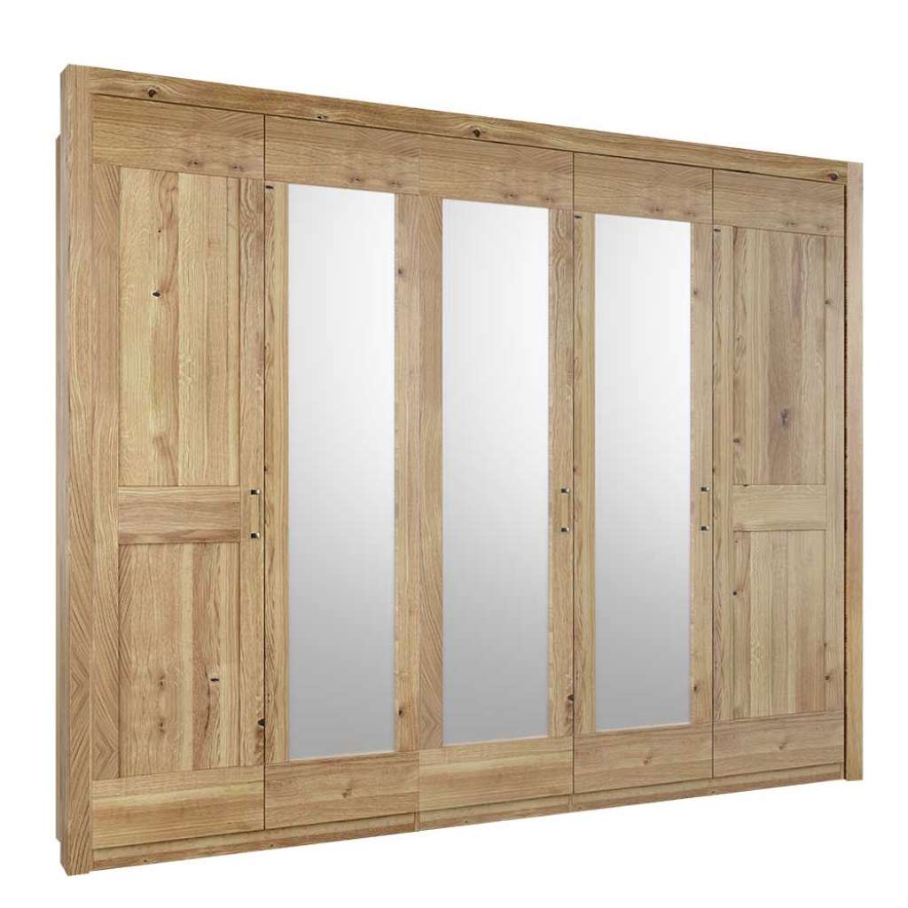 Teilmassiver Kleiderschrank im Landhausstil Spiegeltürer