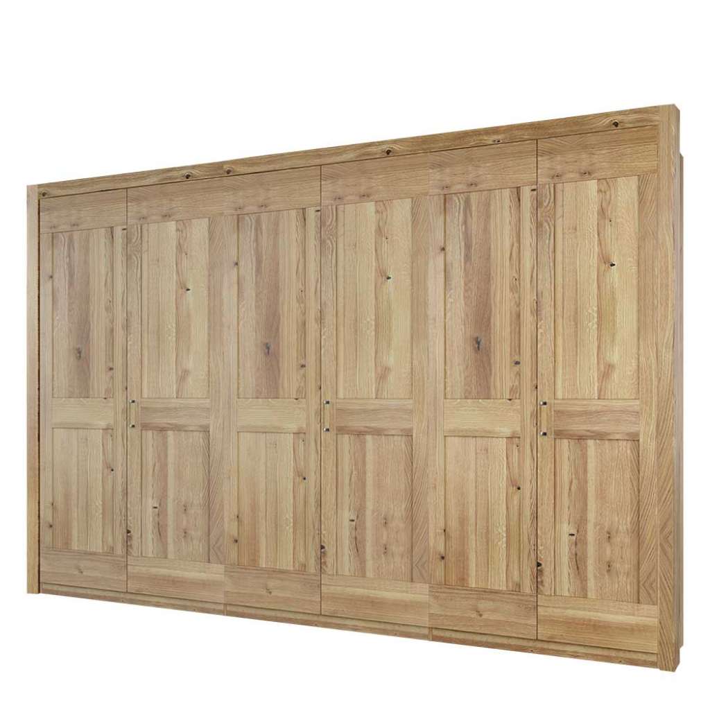 Premium Kleiderschrank in Asteichefarben 221 cm hoch - 57 cm tief