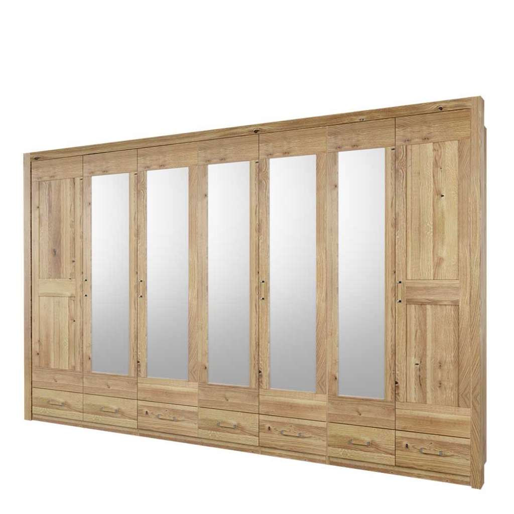 Kleiderschrank Wand 245 cm hoch sieben Drehtüren