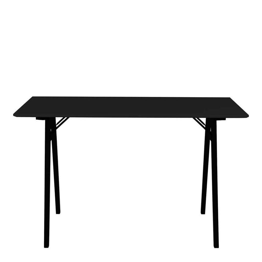 Schwarzer Schreibtisch für Home Office 120 cm breit - 75 cm hoch