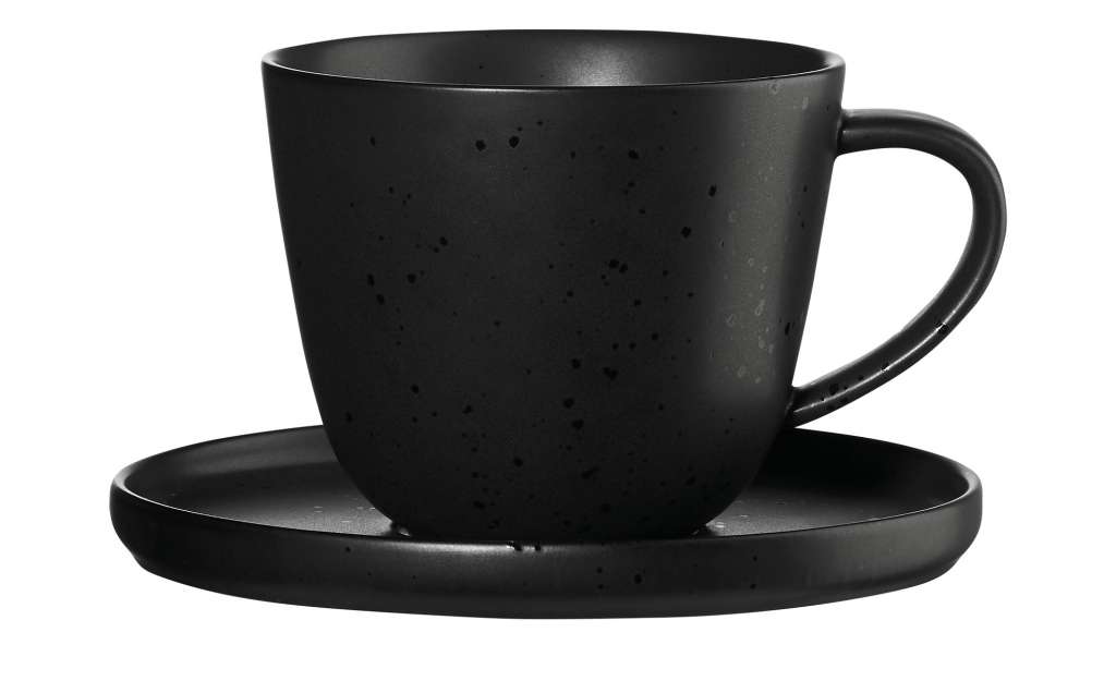 ASA SELECTION Kaffeetasse mit Untertasse  Kuro ¦ schwarz ¦ Porzellan Ø: 8.9 Geschirr > Tassen - Höffner