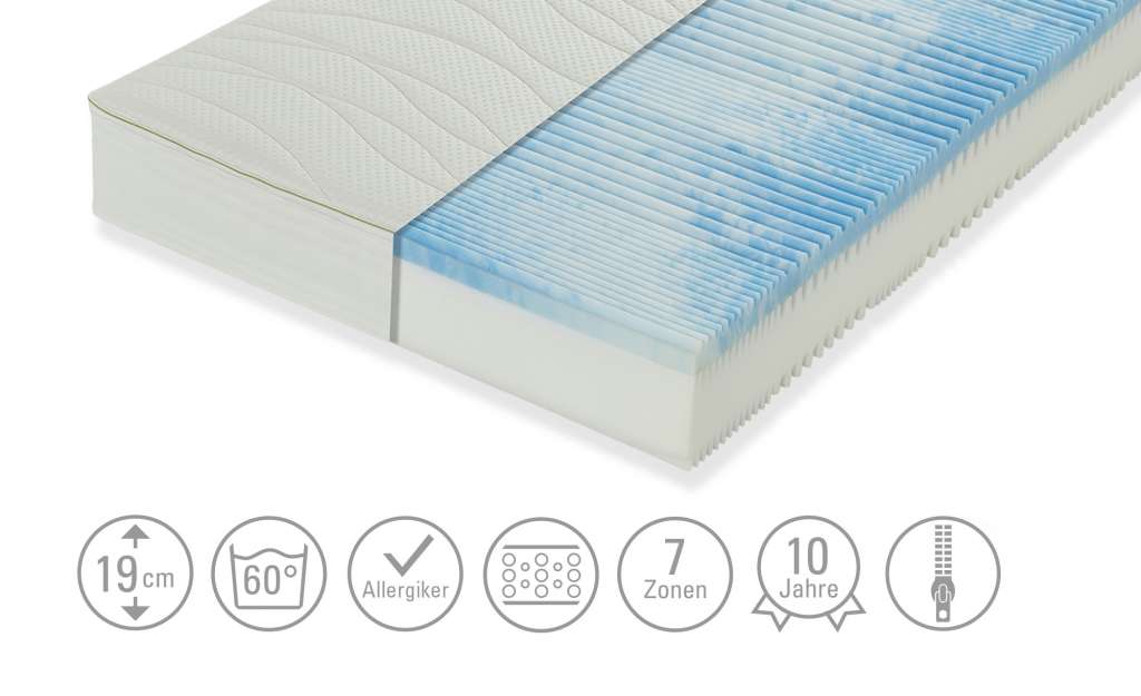 Gelart-Komfortschaumkern  Bodensee KS ¦ weiß Matratzen & Zubehör > Matratzen Größen > Matratzen 180x200 - Höffner