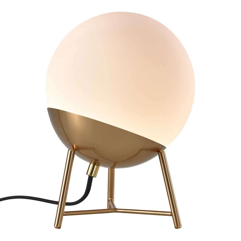 Globe Tischleuchte im Retrostil Messingfarben