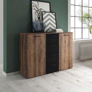 Sideboard in Eiche dunkel drei Schubladen und zwei Türen