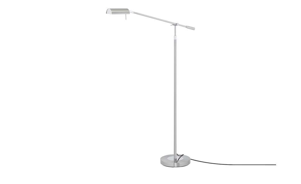 KHG LED-Leseleuchte, 1-flammig, Nickel-matt ¦ silber Lampen & Leuchten > Innenleuchten > Stehlampen - Höffner