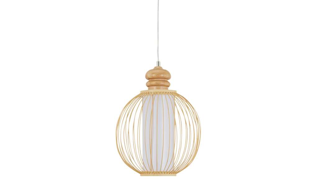 KHG Pendelleuchte, 1-flammig, Bambus ´Kugel´ ¦ holzfarben Ø: 30 Lampen & Leuchten > Innenleuchten > Pendelleuchten - Höffner