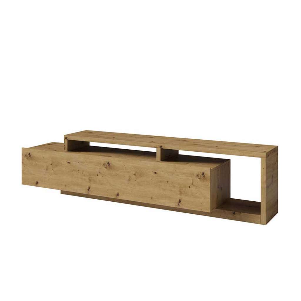 Fernsehunterschrank in Wildeichefarben 219 cm breit - 45 cm tief