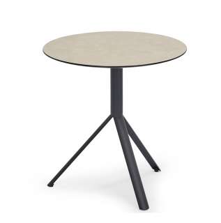 Weishäupl - Trio Bistrotisch rund - HPL beige - Gestell grau metallic - Ø 70 cm - indoor