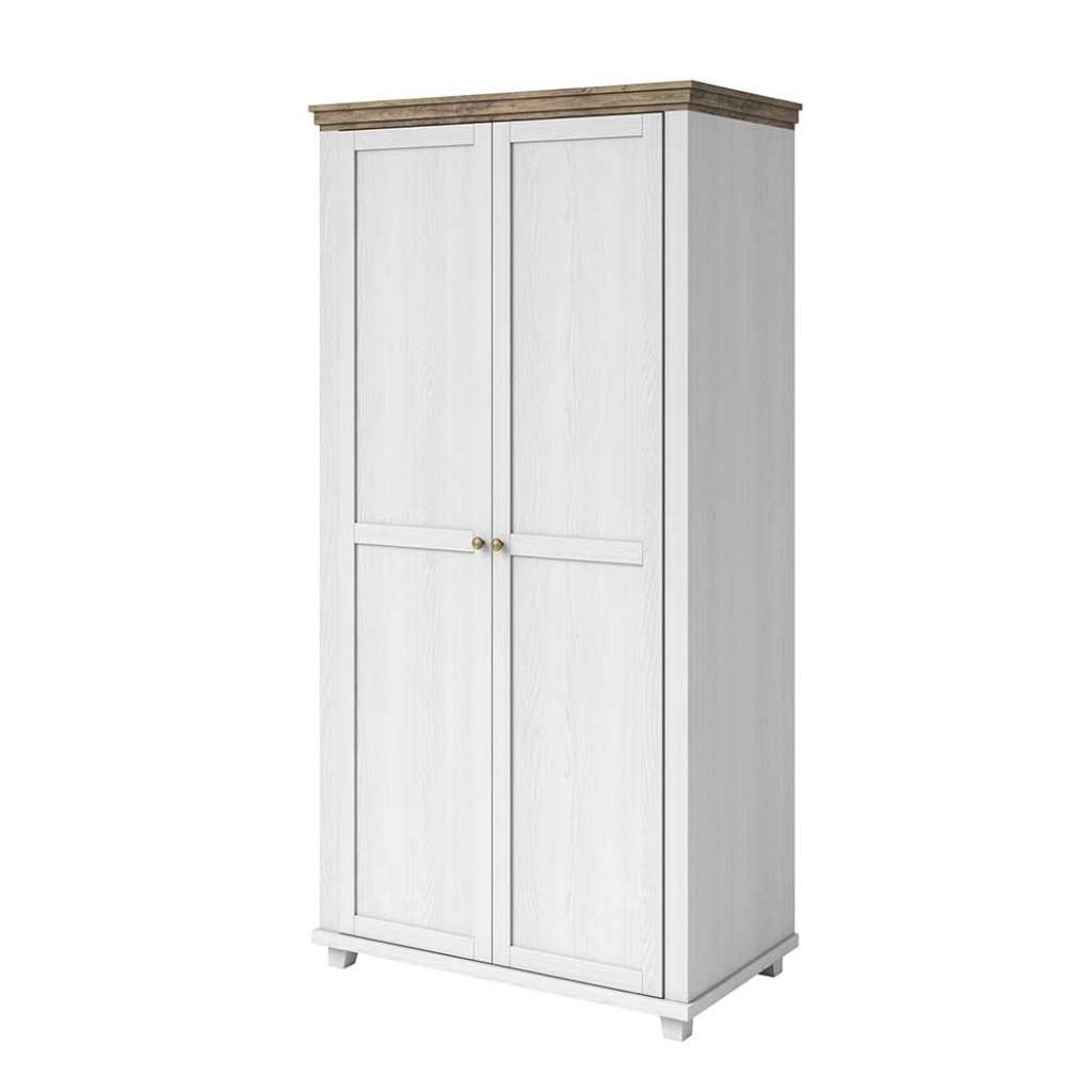 Drehtürenkleiderschrank im Landhausstil 216 cm hoch 108 cm breit