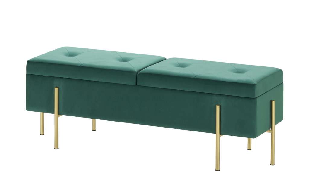 Bank mit Stauraum  Ingriet ¦ grün Polstermöbel > Hocker - Höffner