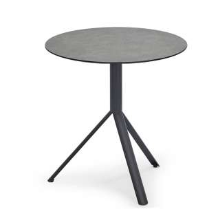 Weishäupl - Trio Bistrotisch rund - HPL steingrau - Gestell grau metallic - Ø 70 cm - indoor