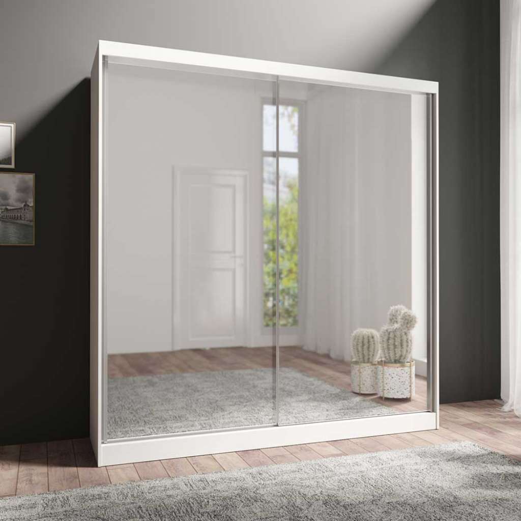 Schlafzimmerkleiderschrank mit Schiebetüren Spiegel Front