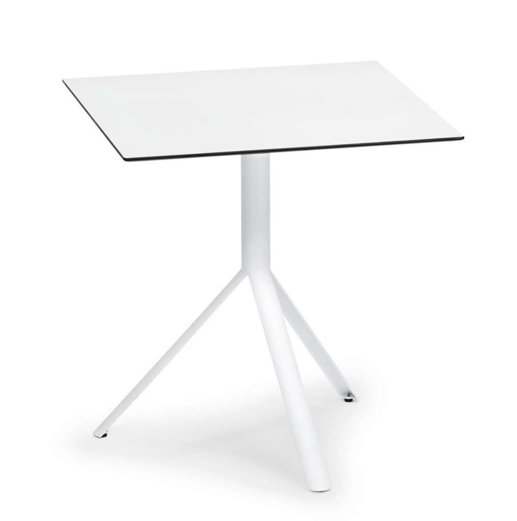 Weishäupl - Trio Bistrotisch eckig - HPL beige - Gestell weiß - 60 x 60 cm - indoor