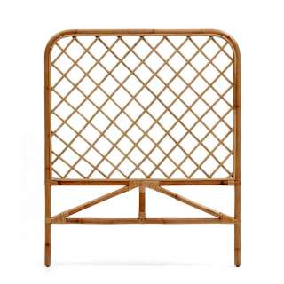 Rattan Bett Kopfteil in Naturfarben 90 cm breit - 110 cm hoch