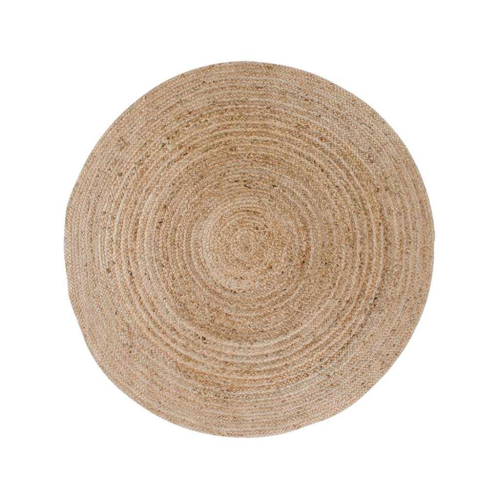 Runder Juteteppich in Naturfarben 120 cm Durchmesser