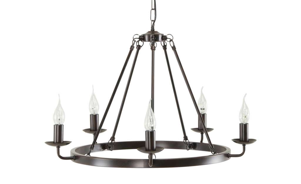 Krone, 5-flammig, schwarz/goldfarben ¦ schwarz ¦ Metall Ø: 67 Lampen & Leuchten > Innenleuchten > Pendelleuchten - Höffner