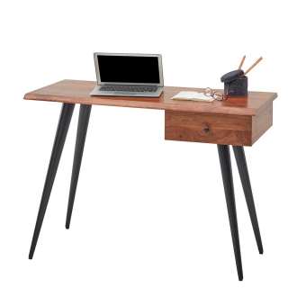 Schreibtisch mit Schublade im Retrostil Vierfußgestell