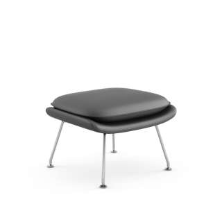 Knoll International - Saarinen Womb Ottoman - Relax Daunen - Volo dunkelgrau - indoor