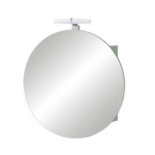 Spiegelschrank Skandi Stil in rund LED Beleuchtung