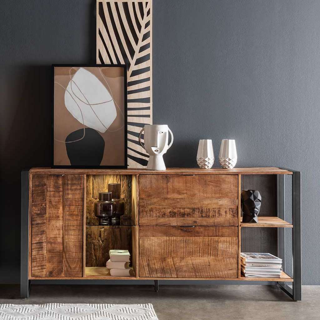 Esszimmerkommode im Industry und Loft Stil Bügelgestell