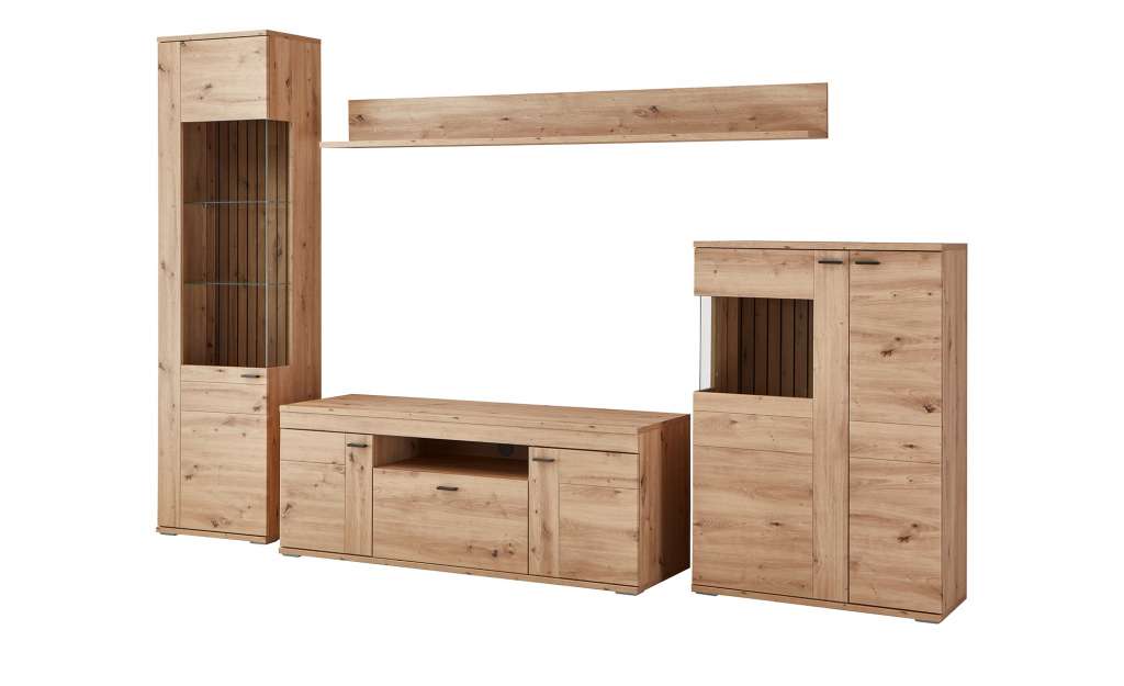 uno Wohnkombination  Turin ¦ holzfarben Wohnwände - Höffner