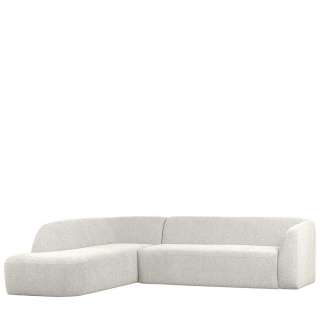 Helles Chenille Ecksofa im Skandi Design drei Sitzplätzen