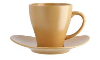 Tasse mit Unterteller  Cuba Ocra ¦ gelb ¦ Steinzeug Ø: 8.5 Geschirr > Tassen - Höffner