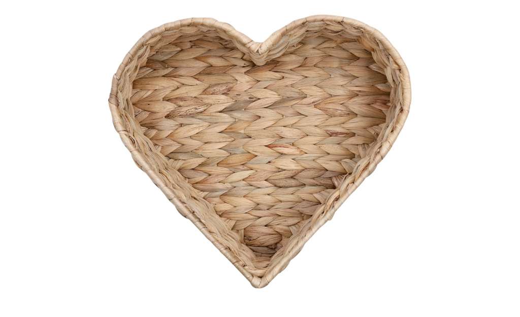 Aufbewahrungskorb, 2er Set  Herz ¦ braun ¦ Wasserhyazinthe Aufbewahrung > Körbe - Höffner