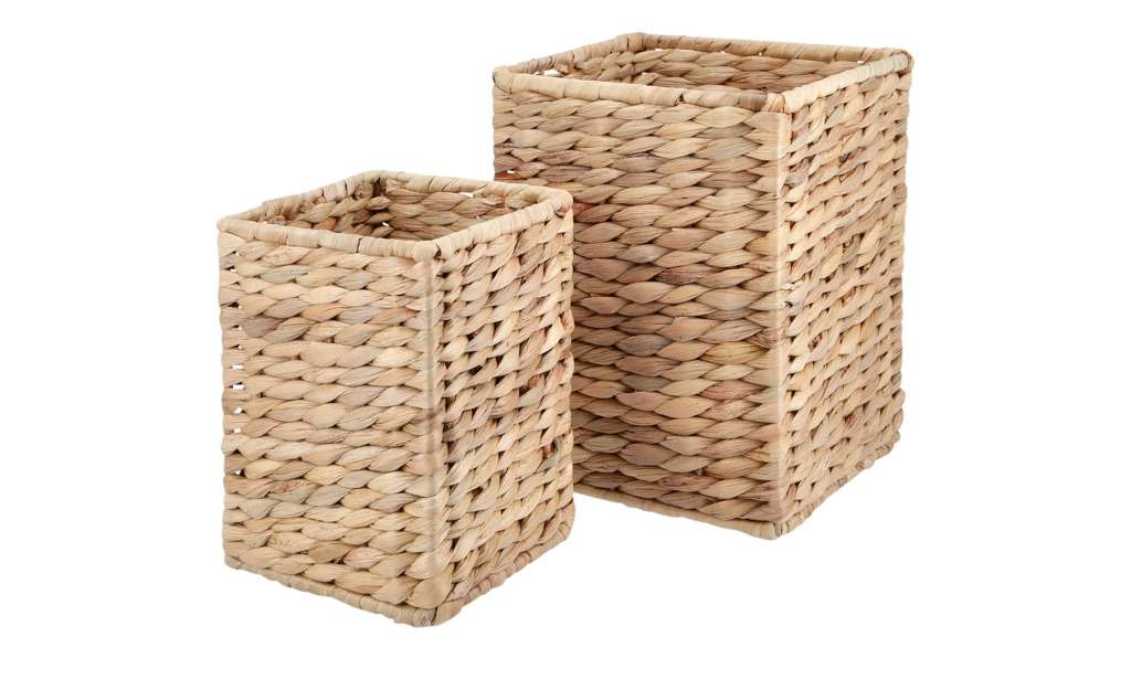 Aufbewahrungskorb, 2er Set ¦ braun ¦ Eisen, Wasserhyazinthe Aufbewahrung > Körbe - Höffner