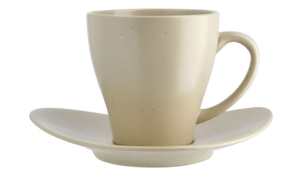 Tasse mit Untertasse  Cuba Panna ¦ beige ¦ Steinzeug Ø: 8.5 Geschirr > Tassen - Höffner