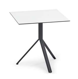 Weishäupl - Trio Bistrotisch eckig - HPL corten - Gestell grau metallic - 60 x 60 cm - indoor