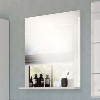 Moderner Bad Wandspiegel mit Ablage Weiß