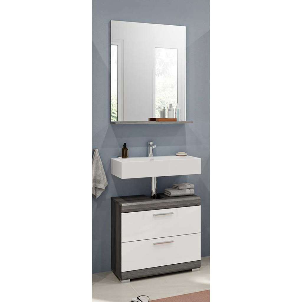 Gäste WC Badmöbel in modernem Design Spiegel (zweiteilig)