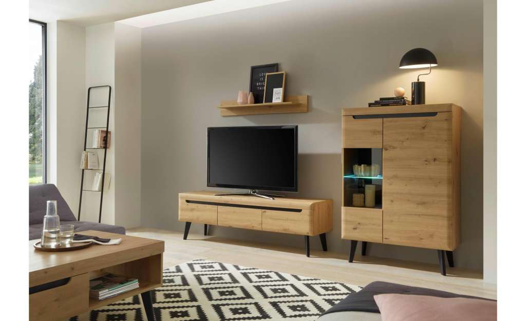 Wohnwand ¦ holzfarben Wohnwände - Höffner