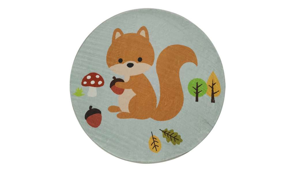 HOME STORY Kurzflorteppich ¦ silber ¦ Synthethische Fasern Ø: 80 Teppiche > Kinderteppiche - Höffner
