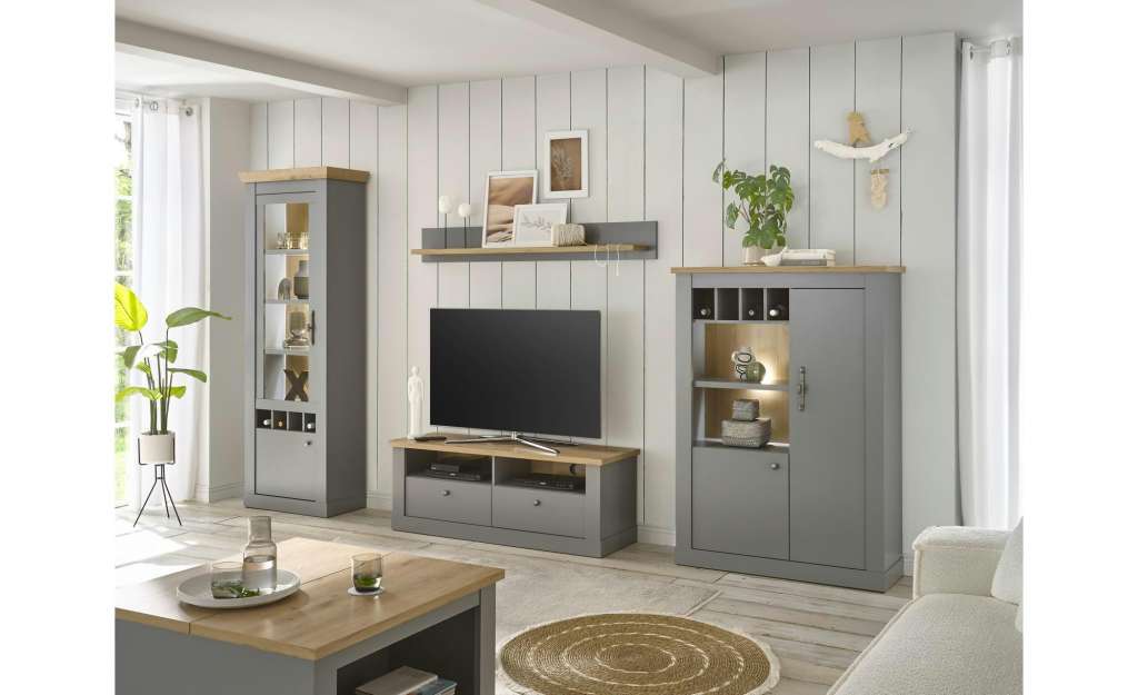 Wohnwand ¦ grau Wohnwände - Höffner