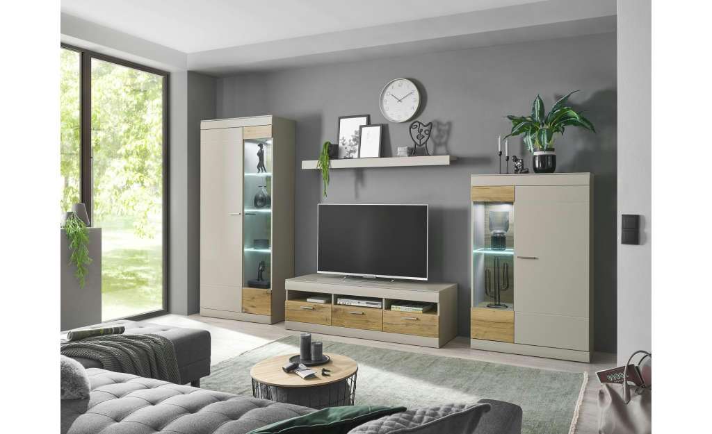 Wohnwand ¦ grau Wohnwände - Höffner