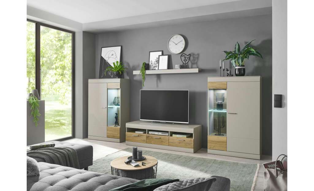 Wohnwand ¦ grau Wohnwände - Höffner