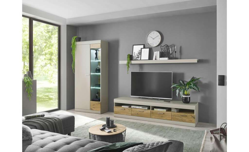 Wohnwand ¦ grau Wohnwände - Höffner