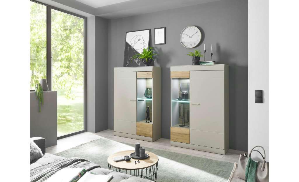 Wohnwand ¦ grau Wohnwände - Höffner