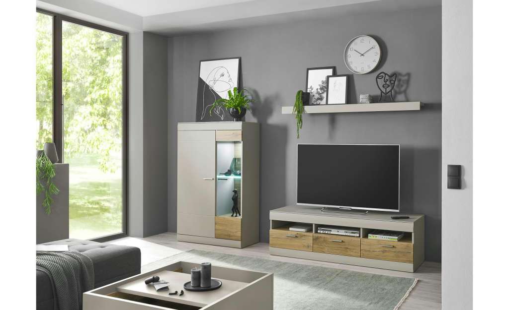 Wohnwand ¦ grau Wohnwände - Höffner