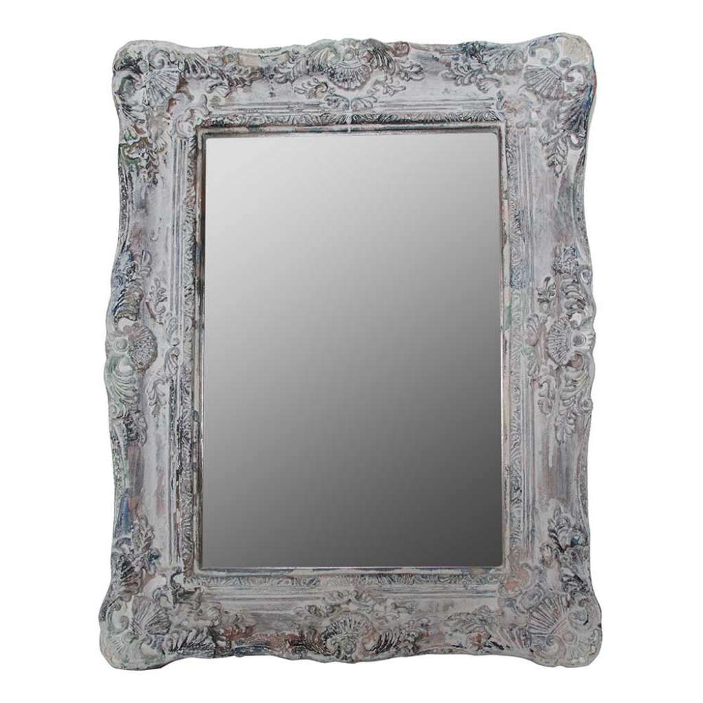 Shabby chic Spiegel mit Holzrahmen Grey Wash