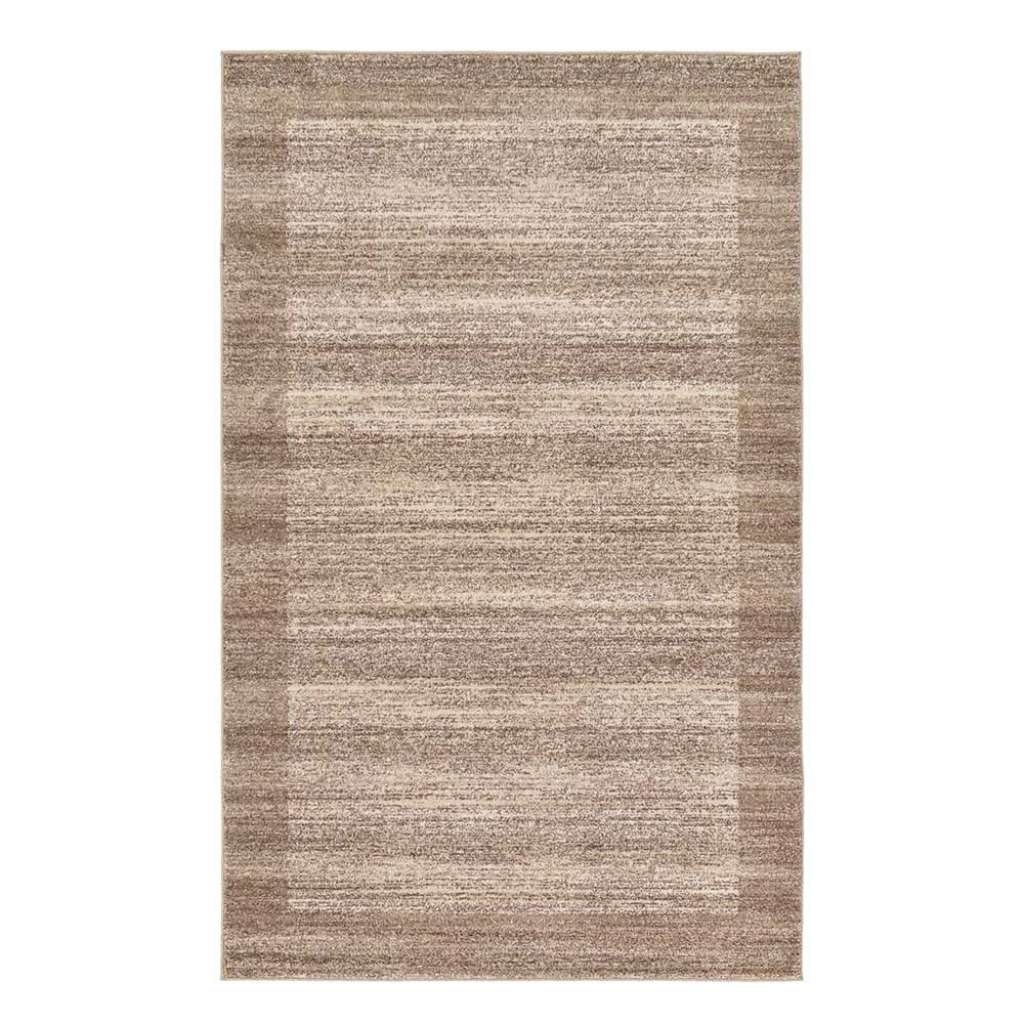 Esszimmer Teppich Braun in modernem Design Kurzflor